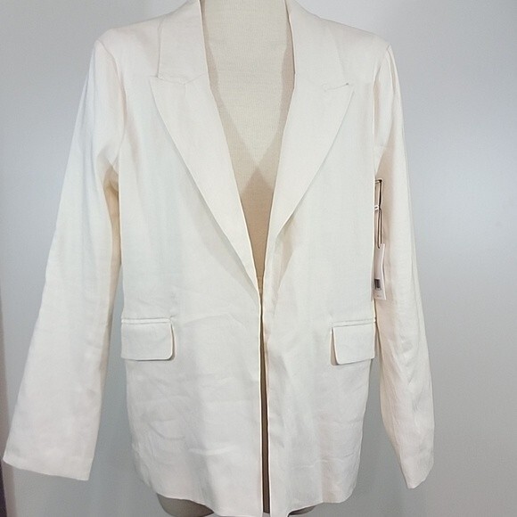 JASON WU Linen Off White Blazer size L - Picture 1 of 9